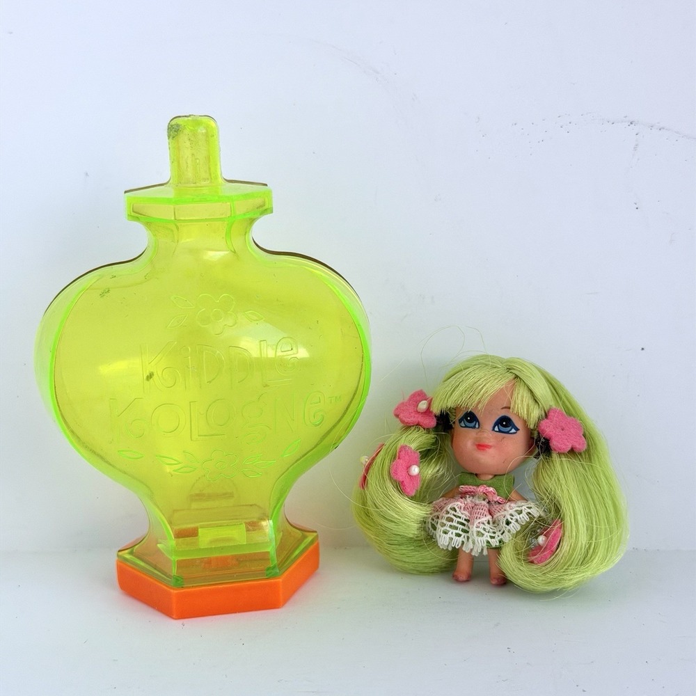 Vintage Mattel Liddle Kiddles Kologne Doll APPLE BLOSSOM & BOTTLE *Missing Top*
